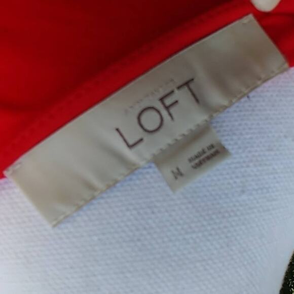 LOFT by Ann Taylor Dress Medium Red Knee to Midi - Picture 4 of 5